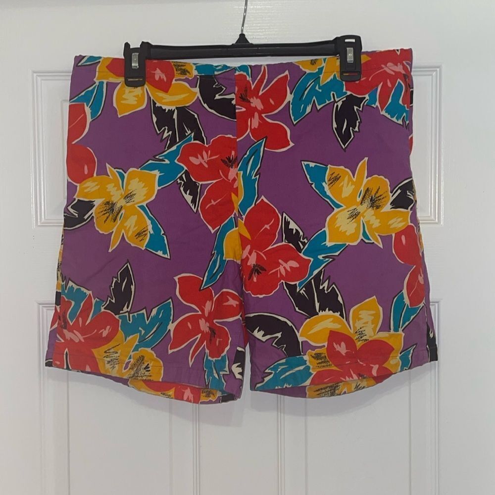 Original Jams Surf line Hawaii Vintage Multicolored Tropical Floral Shorts